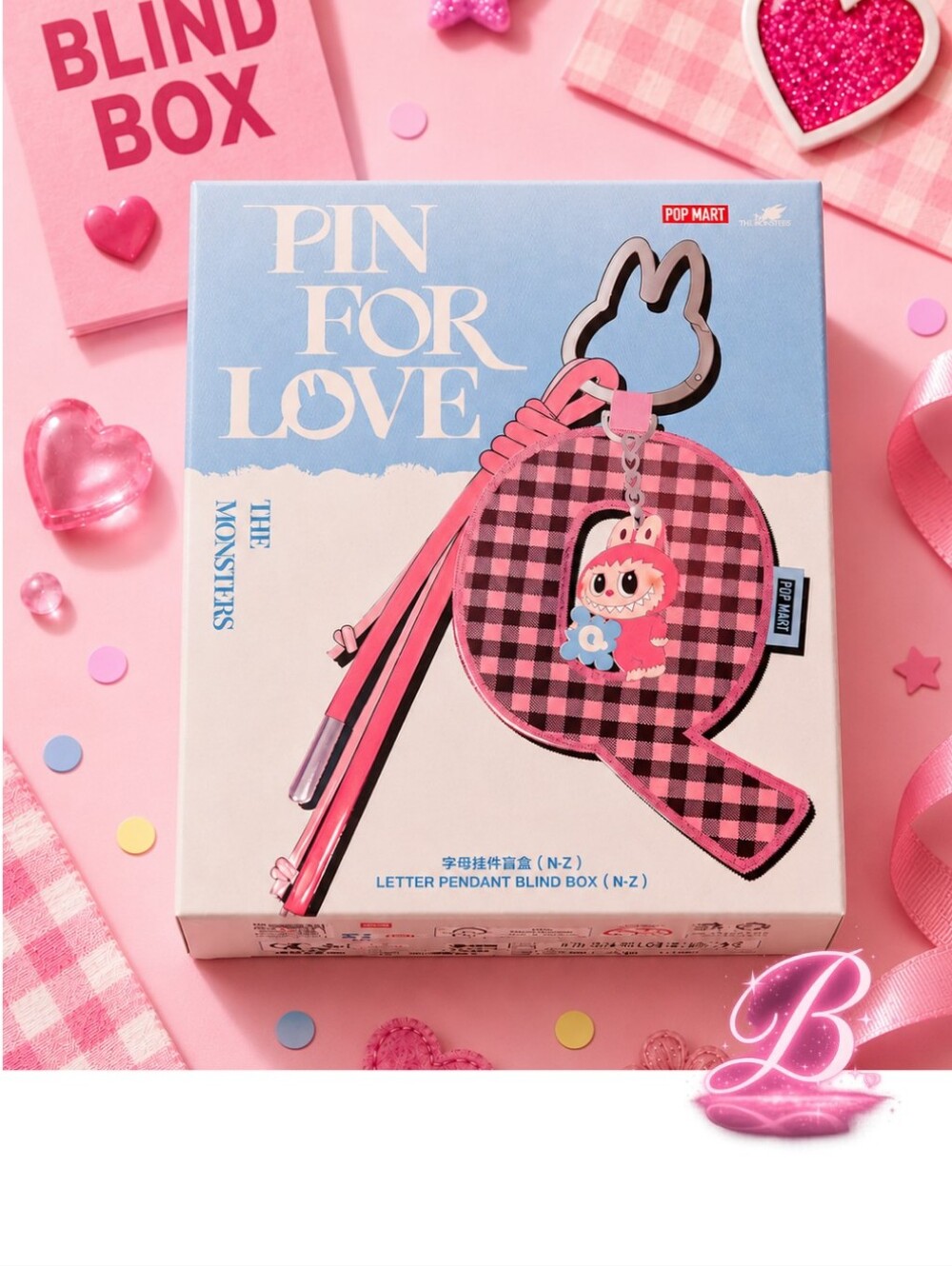 Authentic - Sealed - POP MART The Monsters Pin For Love Letter Blind Box N-Z